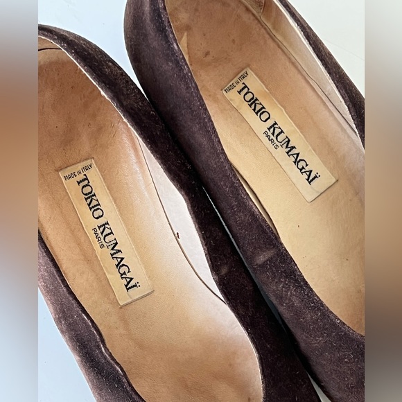 Tokio Kumagaï Paris Brown Suede Pumps Heels Size 36.5 - Picture 7 of 10